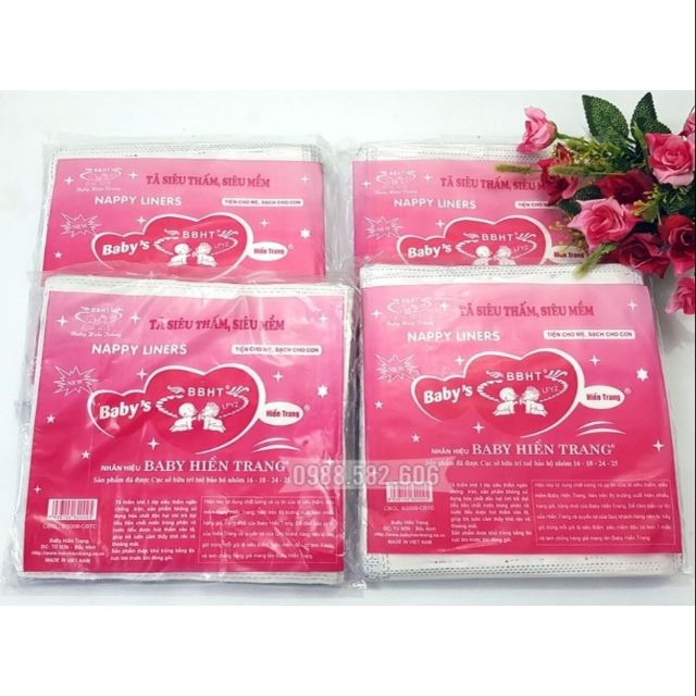 Tấm lót phân xu 3 lớp hiền trang tím cho bé (8_12 tờ)