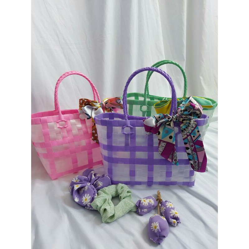 Giỏ đan trong suốt siêu xinh