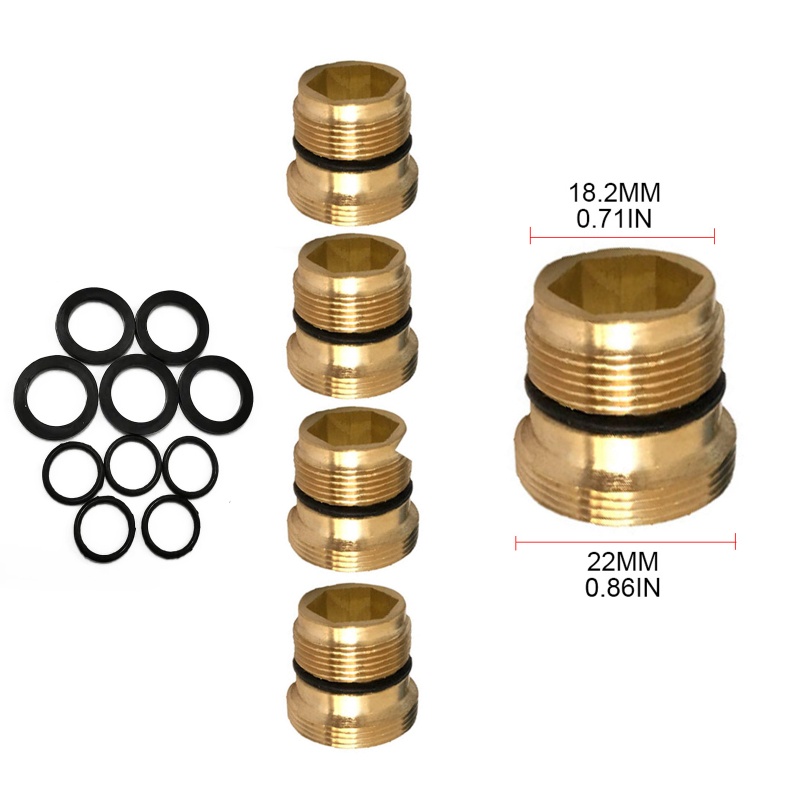 Bộ 5 Đầu Nối Vòi Nước Bằng Đồng Thau Chất Lượng Cao