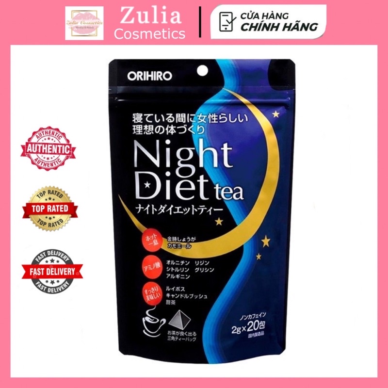 [FREE SHIP] Trà Orihiro Night Diet Tea Nhật Bản To 24 Gói