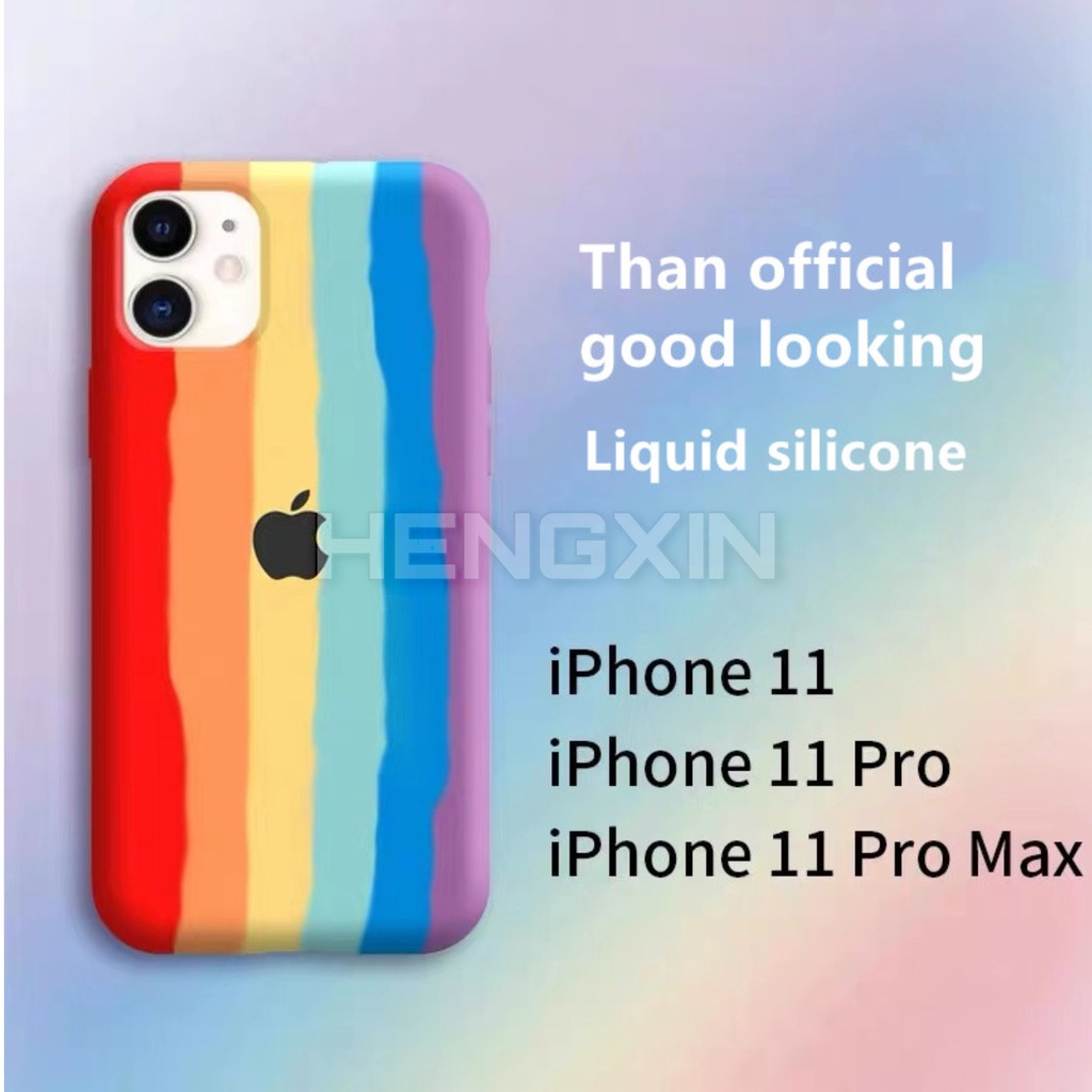 Ốp Điện Thoại Silicon Họa Tiết Kẻ Sọc Màu Cầu Vồng Xinh Xắn Cho Iphone 11 Pro Max Xr Xs Xsmax 7 8 Plus Se 2020 | BigBuy360 - bigbuy360.vn