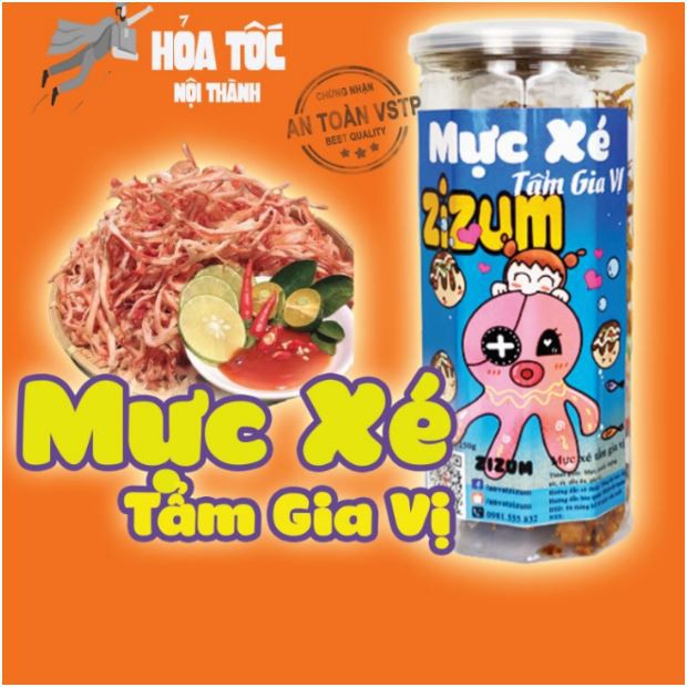 Mực xé tẩm gia vị 250g, món mới siêu ngon, đồ ăn vặt Hà Nội, vừa ngon vừa rẻ đóng hộp hũ pet , đặc sản rẻ nhất