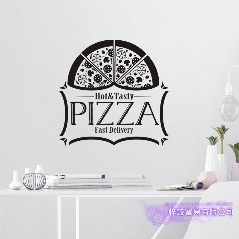 Express Pizza Miếng Dán Nhà Hàng Decal Poster Vinyl Nghệ Thuật Dán Tường Đề Can Trang Trí Bức Tranh 