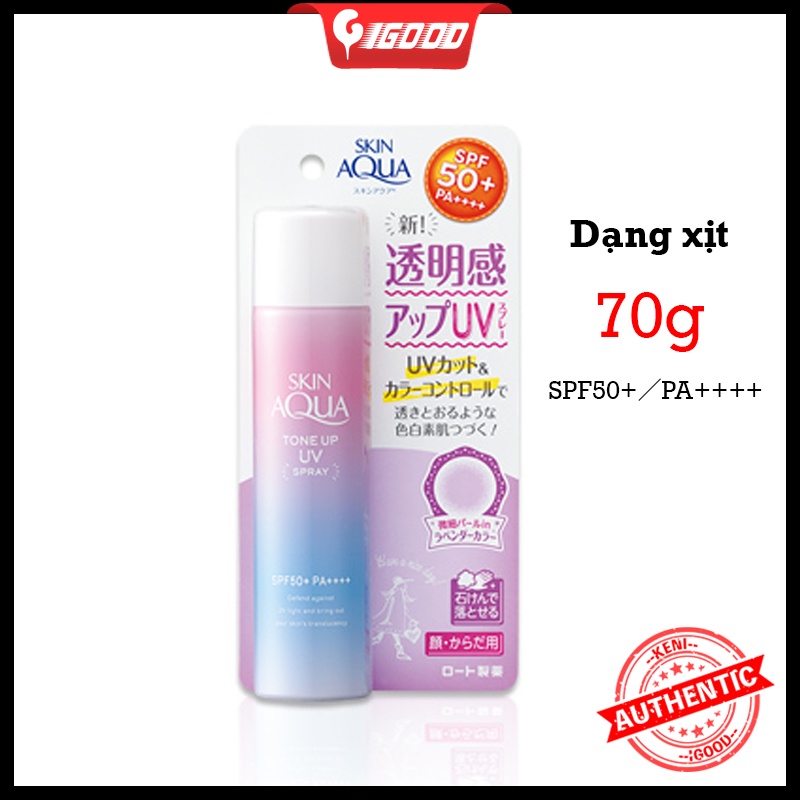 Kem chống nắng Skin Aqua Tone up UV SPF 50+ PA++++ 80gr nội địa Nhật