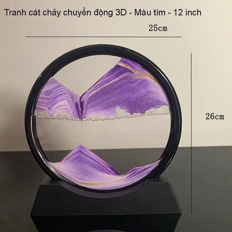 Tranh cát chảy chuyển động 3D nghệ thuật, decor trang trí nhà, bàn làm việc, quà tặng độc đáo