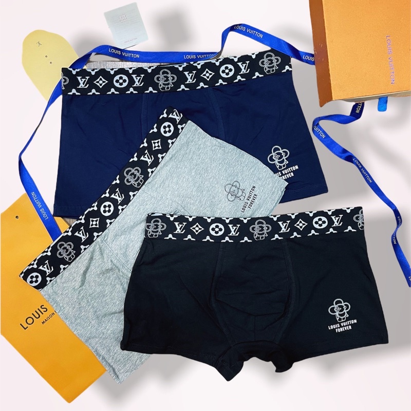 Quần Sịp Nam Boxer LV Co Giãn 4 Chiều Kháng Khuẩn Khử Mùi.Quần lót nam Cạp Spandex chống bai dão.Xuất xứ Trung Quốc