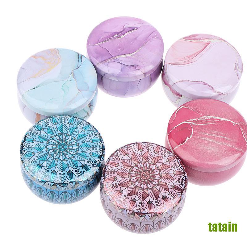 Bộ Hộp Thiếc Đựng Nến / Gia Vị Diy Kèm Giá Đỡ Tiện Dụng
