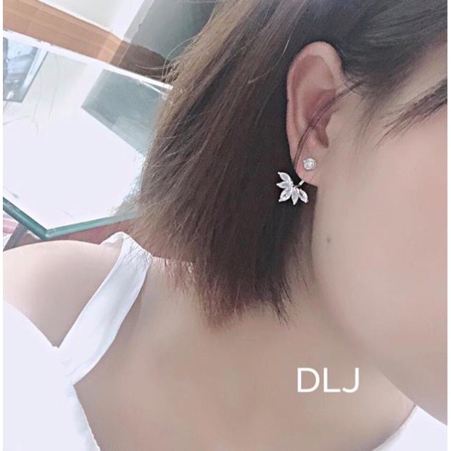 Bông tai nữ bạc ta mẫu chùm nổi bật xinh xắn ms40/ Trang sức bạc JQN