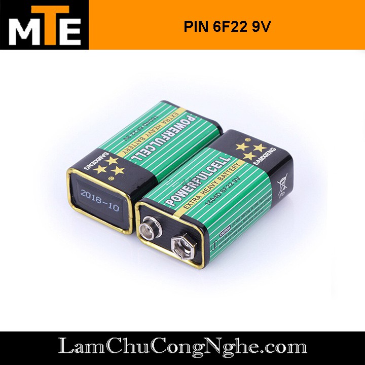 Pin vuông 9V 6F22 Chuyên dùng cho Micro không dây
