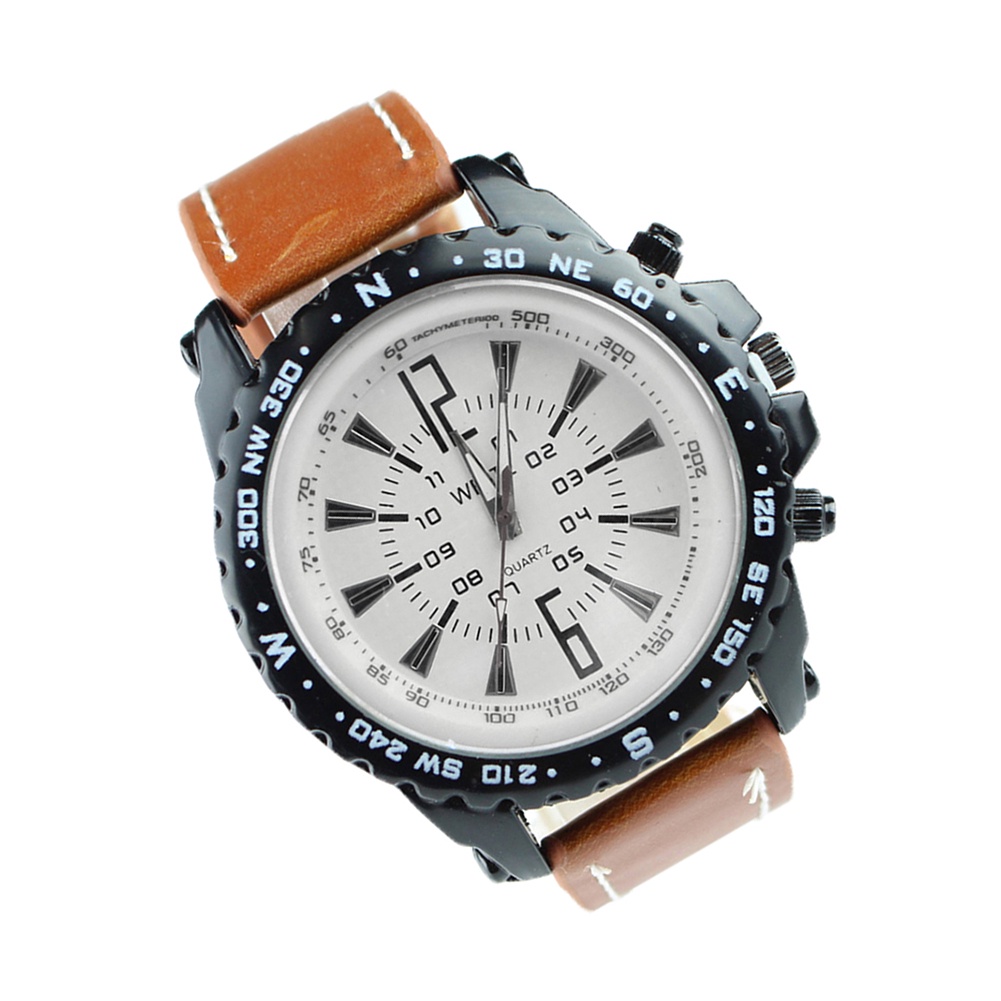 MACmk Men Business Casual Faux Leather Band Quartz Wrist Watch Fashion Wristwatch