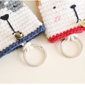 Vỏ Bọc Chìa Khóa Xe Hơi Dệt Kim Thủ Công Họa Tiết Hoạt Hình Together Token