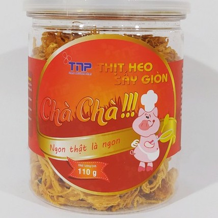 [HEO QUA KIỂM DỊCH] Thịt Heo Sấy Giòn Chà Chà Thảo Nguyên Phát TNP HŨ 110g, Khô Heo