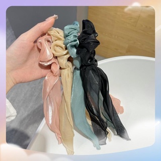 Cột tóc buộc tóc scrunchies vải lụa phi bóng nữ tính thanh lịch [3.8]