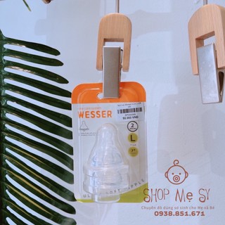 Wesser- Núm Vú Cổ Hẹp Vỉ 2 Cái SIÊU MỀM
