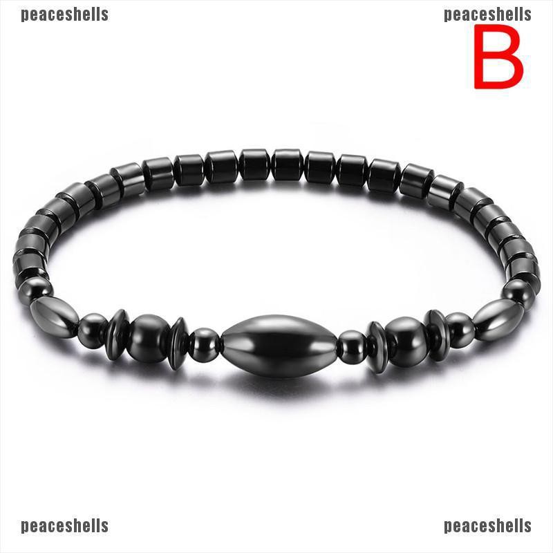 Lắc Chân Chuỗi Hạt Đá Đen Từ Tính Chăm Sóc Sức Khỏe Giảm Cân