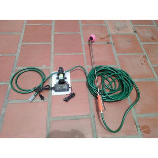 Bộ máy bơm nước mini tự ngắt dùng tưới cây, phun thuốc