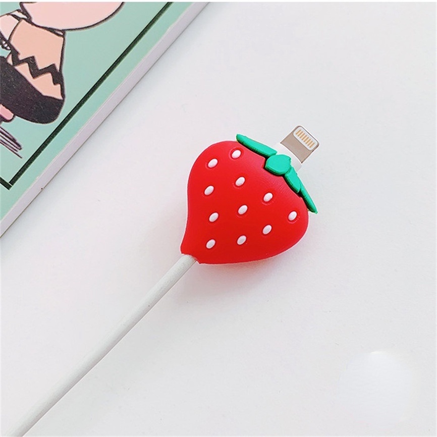 Phụ Kiện Bảo Vệ Cáp Sạc Hình Trái Cây Dễ Thương Cho iPhone OPPO VIVO Redmi