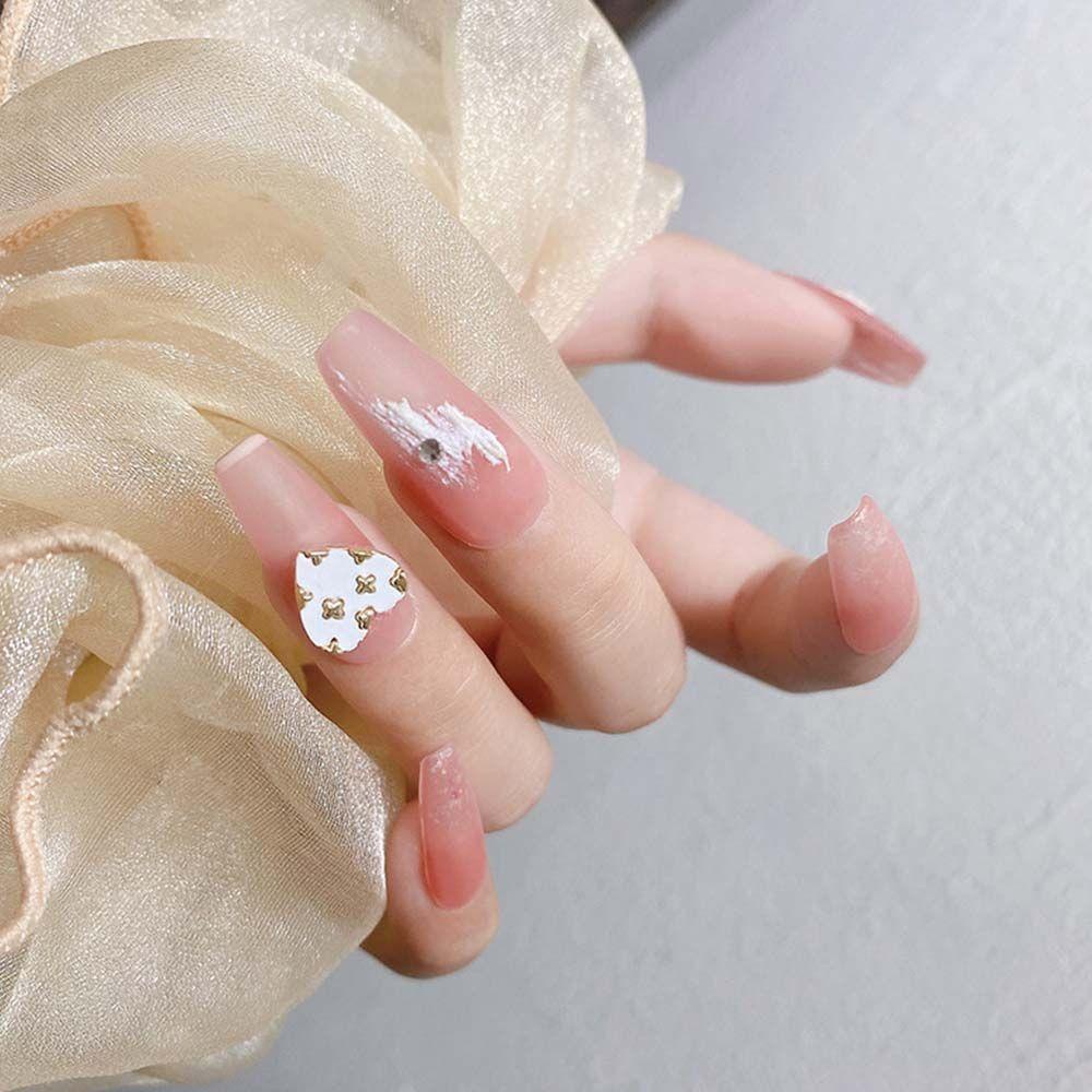 Phụ Kiện Trang Trí Móng Tay Nghệ Thuật Hình Trái Tim 3D Bằng Hợp Kim Thời Trang