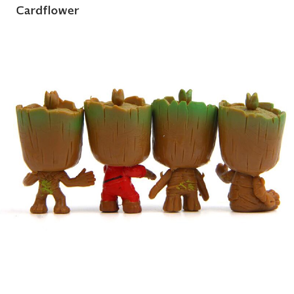 &lt; Cardflower &gt; Móc Khóa Xe Hơi / Móc Chìa Khóa Hình Nhân Vật Groot Phim Guardians of Galaxy