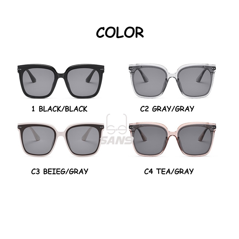 Kính mát gọng vuông bản to chống tia uv400 thời trang dành cho nữ