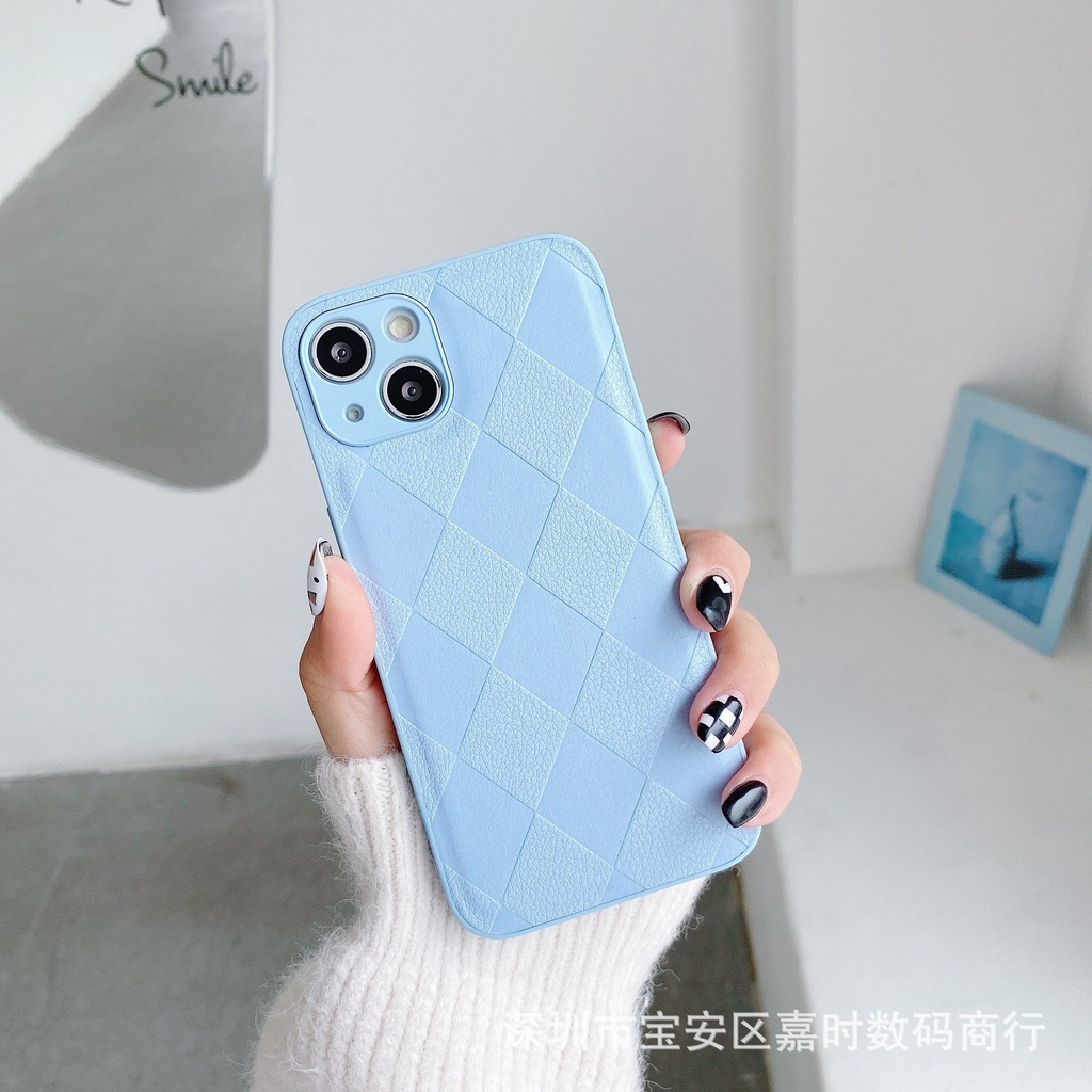 Ốp lưng iPhone Giả Da Hình Quả Trám Bảo Vệ Cam cho iPhone 13 Pro Max 12 Pro Max 11 Pro Max - MIKA STUDIO