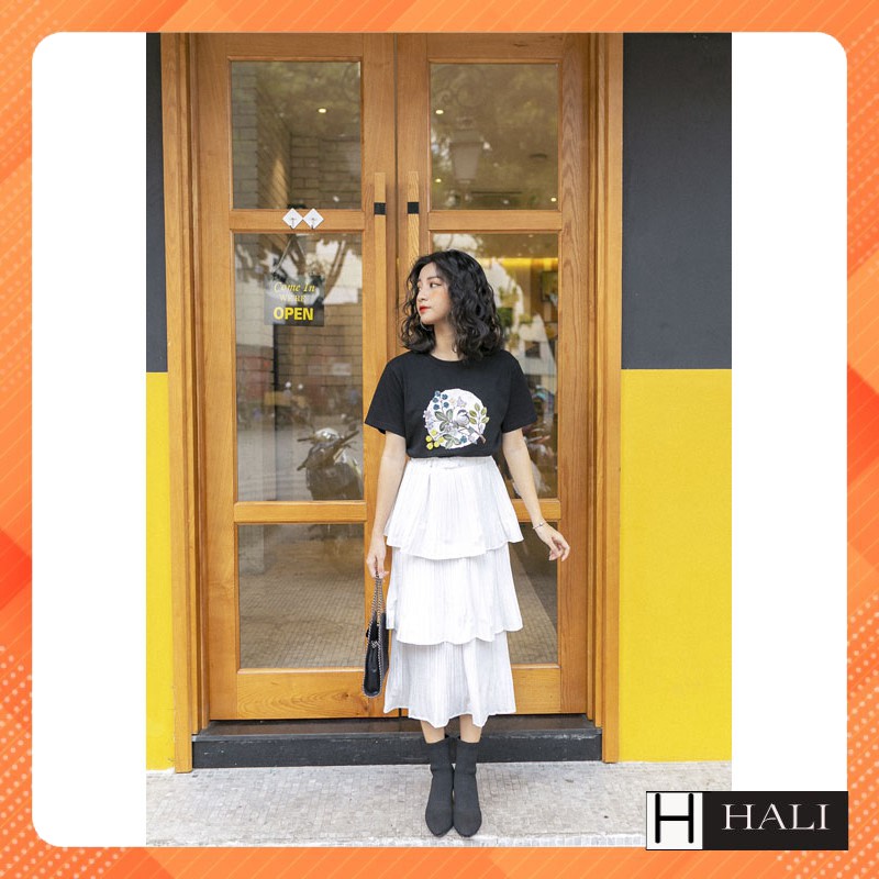 Chân váy 3 tầng xếp li-Chân váy tầng dài Cạp Chun Cao Cấp[ Video Shop Tự Quay] | BigBuy360 - bigbuy360.vn