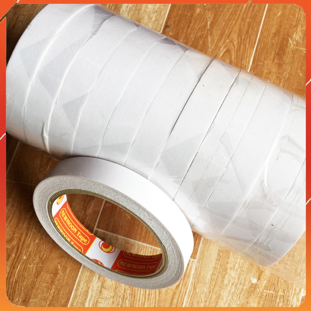 Băng Keo 2 Mặt - 10Y - Keo Hai Mặt 1.2cm, 1.6cm, 2.0cm dán tem tủ lạnh, dụng cụ học sinh