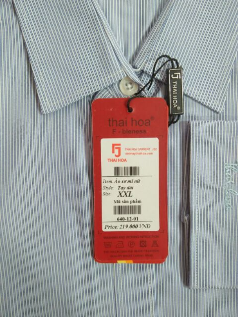 Áo sơmi thái hòa tay dài  640-12