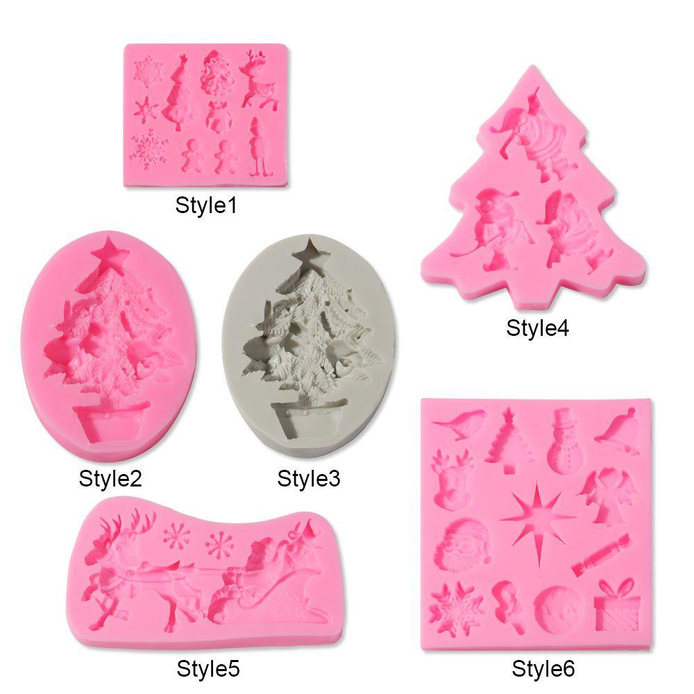 YNATURAL Khuôn Silicone Làm Bánh Phong Cách Giáng Sinh