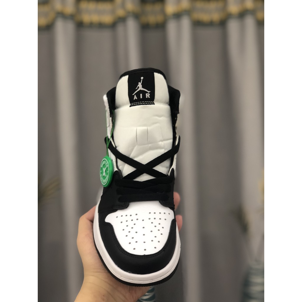 ▲℗❄AJ1 high Help giày bóng rổ nam màu đỏ gấu trúc xám trường đại học xanh obsidian nửa đêm Chicago đen ngón châ