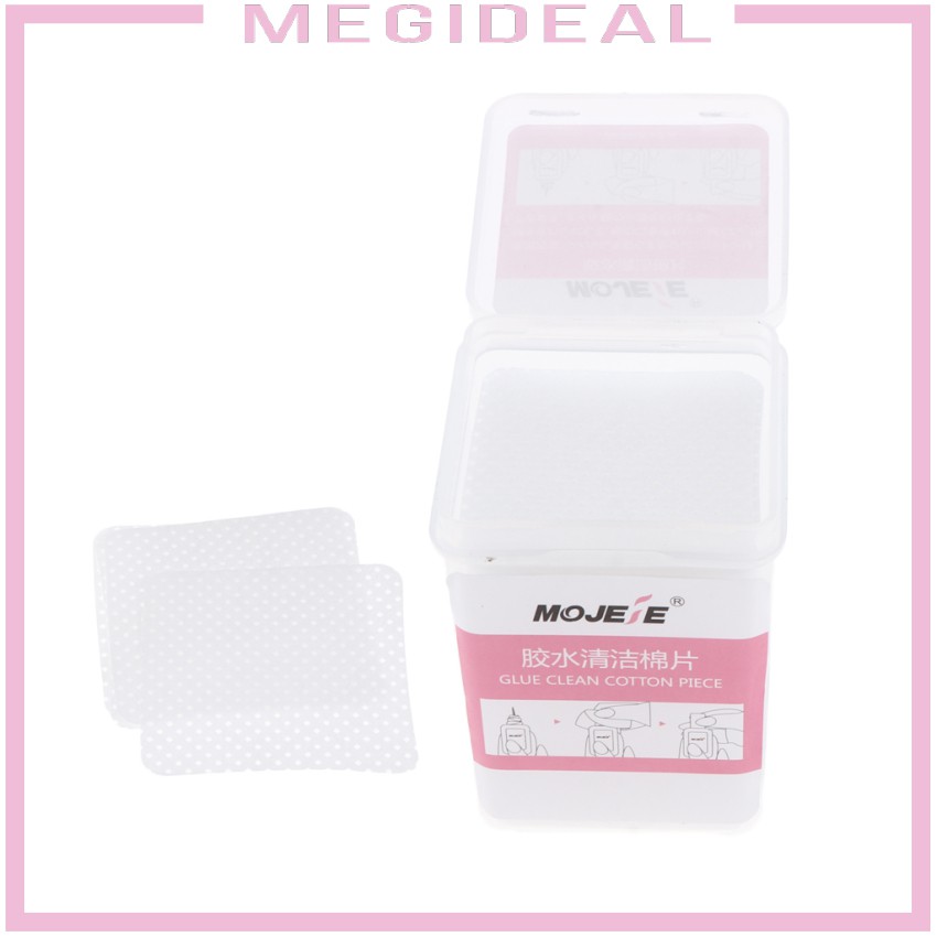 200 Pieces Square Cotton Pads Wipes for Lash Extension Adhesive Eyelash Glue