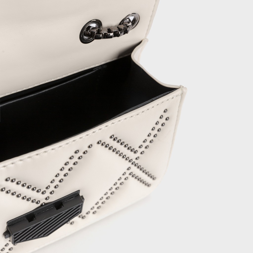 [Mã WABRWB24 giảm 30K đơn 99K] Túi Xách Nữ Đinh Tán Khóa Đen HAPAS - TSN20378 | BigBuy360 - bigbuy360.vn