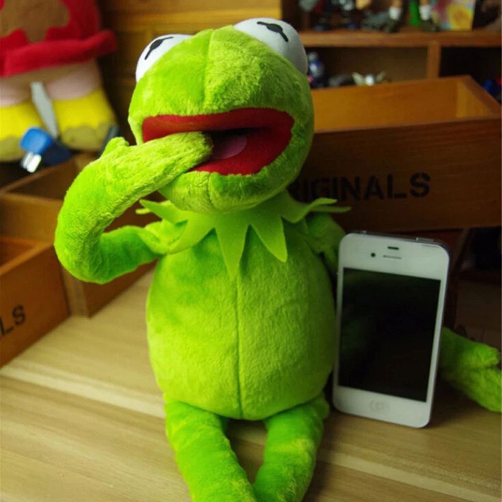 Đồ chơi con rối đeo tay hình ếch nhồi bông mềm mại 16/ 40/ 60CM