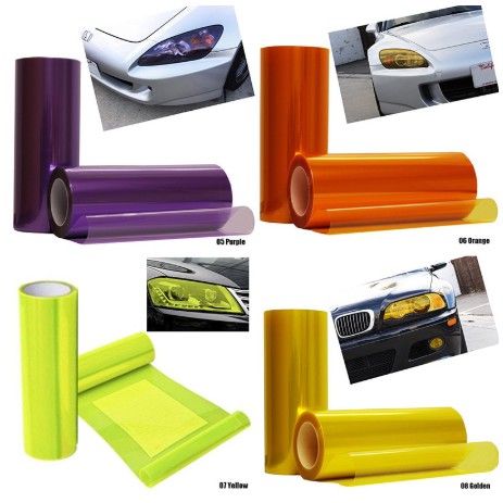 Phim decal titan 7 màu dán đèn xe hơi ô tô xe máy hàng cao cấp đi sương mù cho Toyota Vios Innova Huyndai Accent
