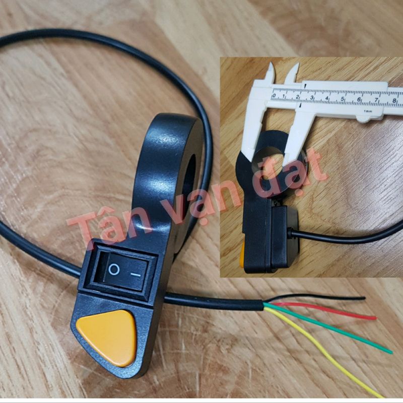 Công tắc Tắt Mở màu Đen kèm nút Passing màu Cam cho đèn trợ sáng L4 L4X L6