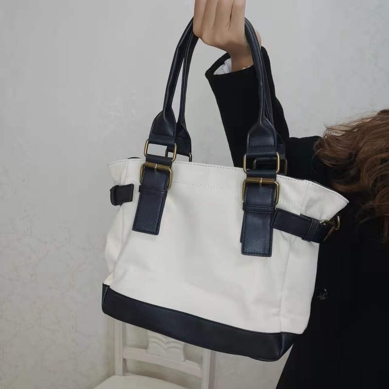 Túi Xách Vải canvas Phối Da Thời Trang GYLXB360