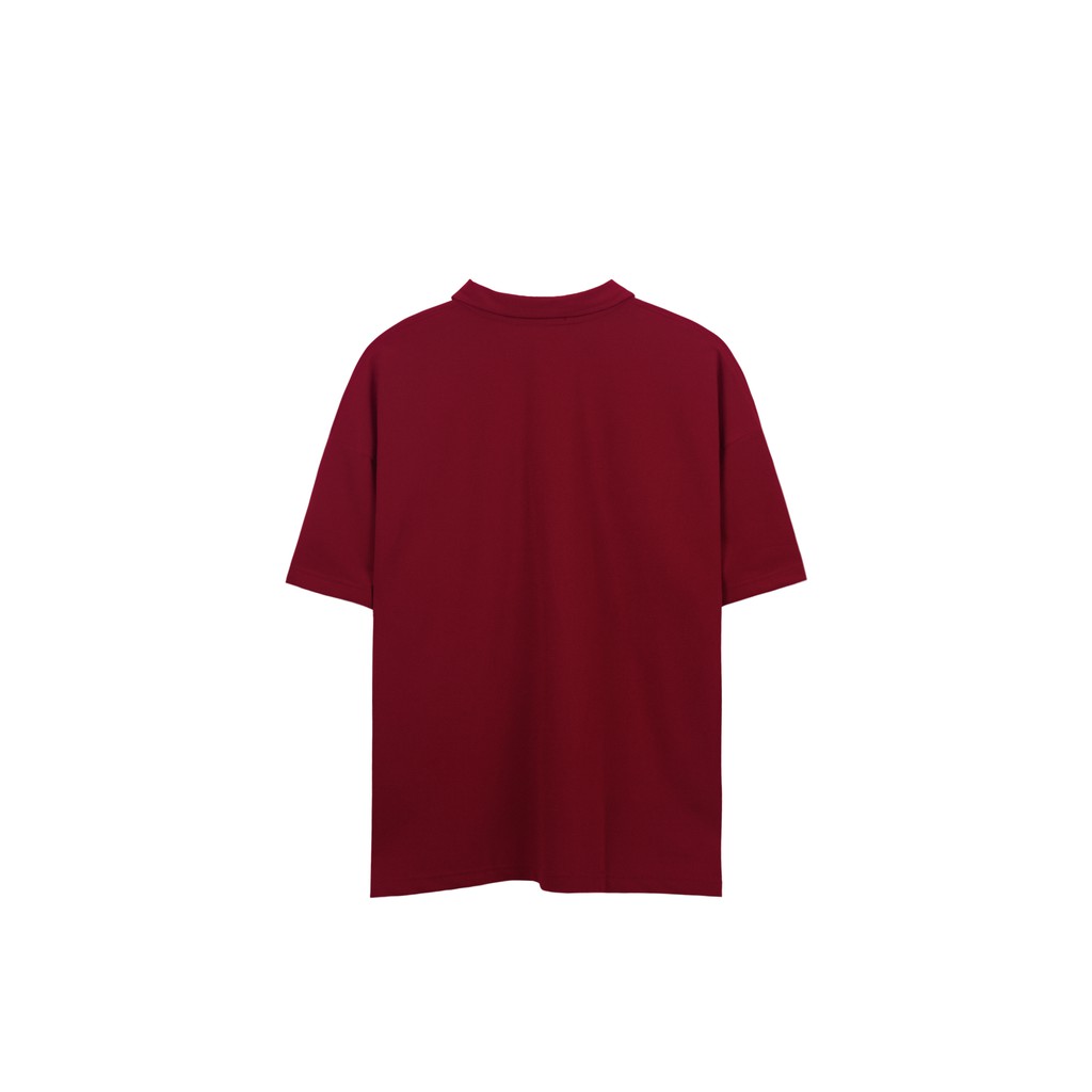 Áo Thun Polo Basic Màu Đỏ Chất Liệu Cotton Thoáng Mát