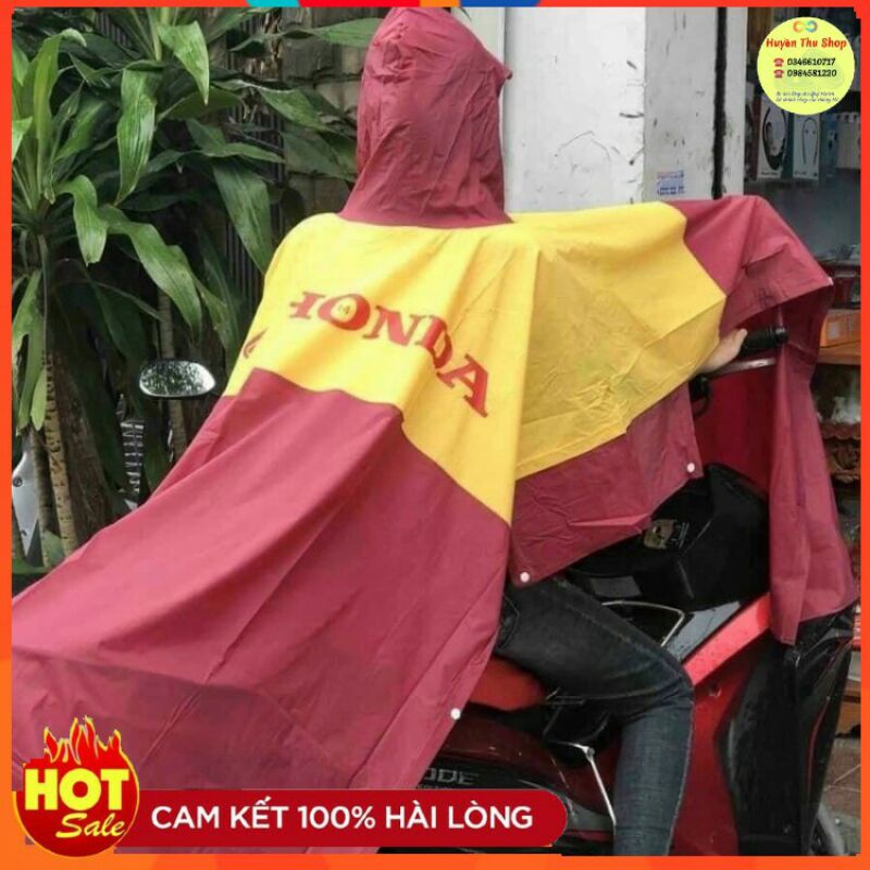 Áo mưa honda /Áo mưa cánh dơi chống thấm 1 đầu-có phản hồi của khách đã mua