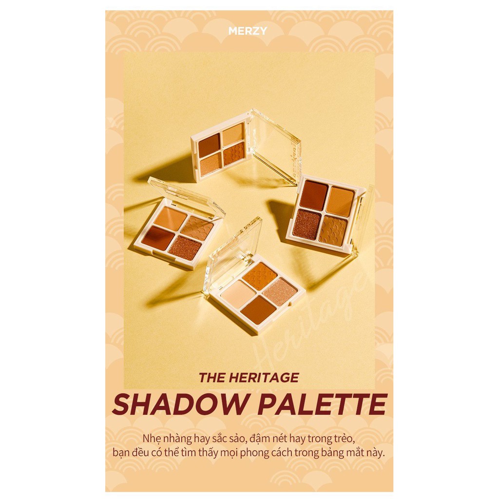 [SP1 &amp; SP2] Bảng Phấn Mắt 4 Ô Merzy The Heritage Shadow Palette