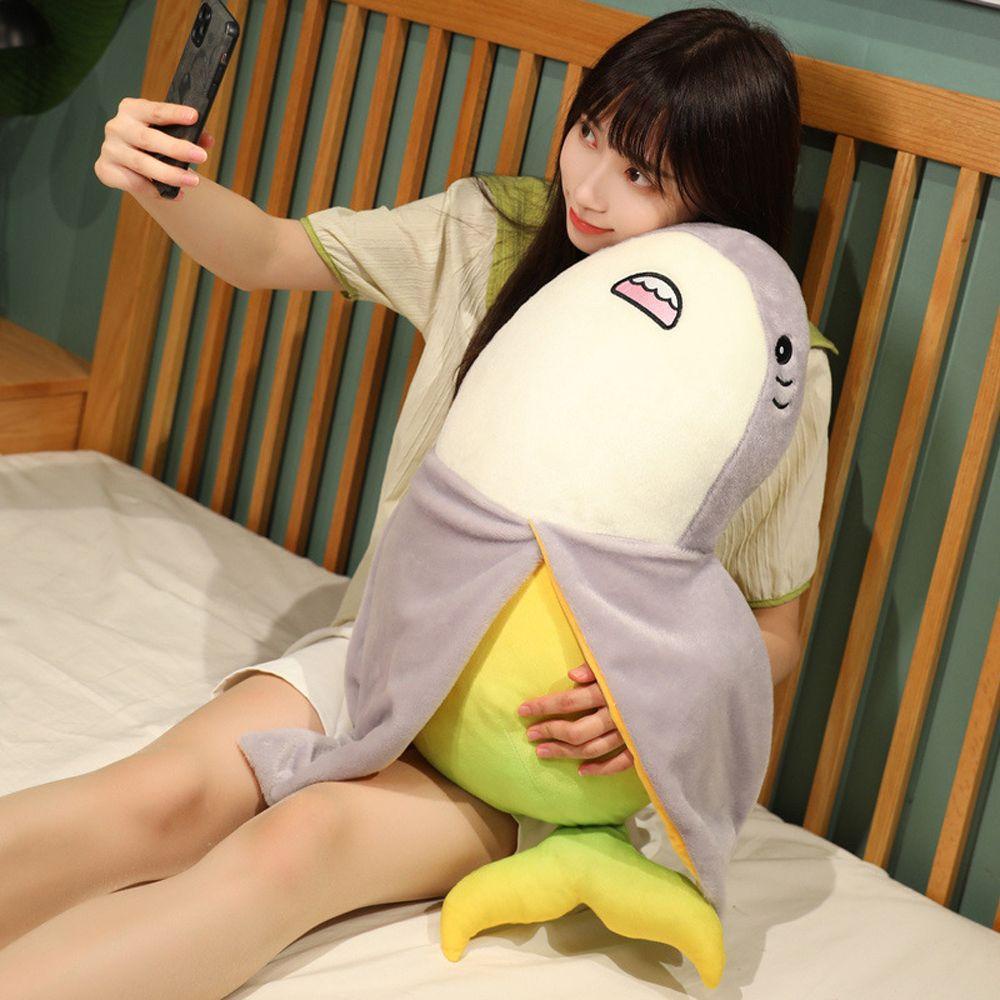 ANEMONE Cá Mập Nhồi Bông Mềm Mại Xinh Xắn