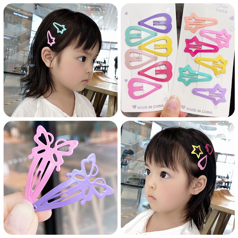 Set 6 kẹp tóc cho bé hình sao sắc màu cực đáng yêu mã PK-007