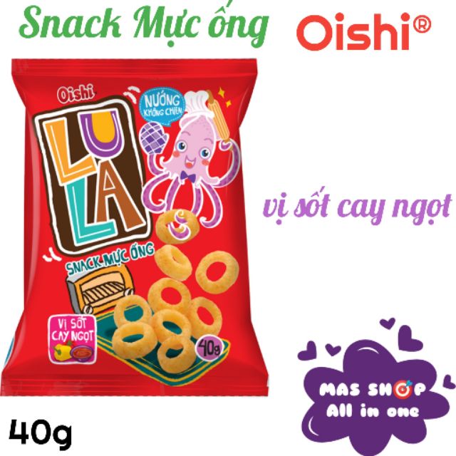 Bánh Snack Mực ống Oishi vị sốt cay ngọt gói 40g