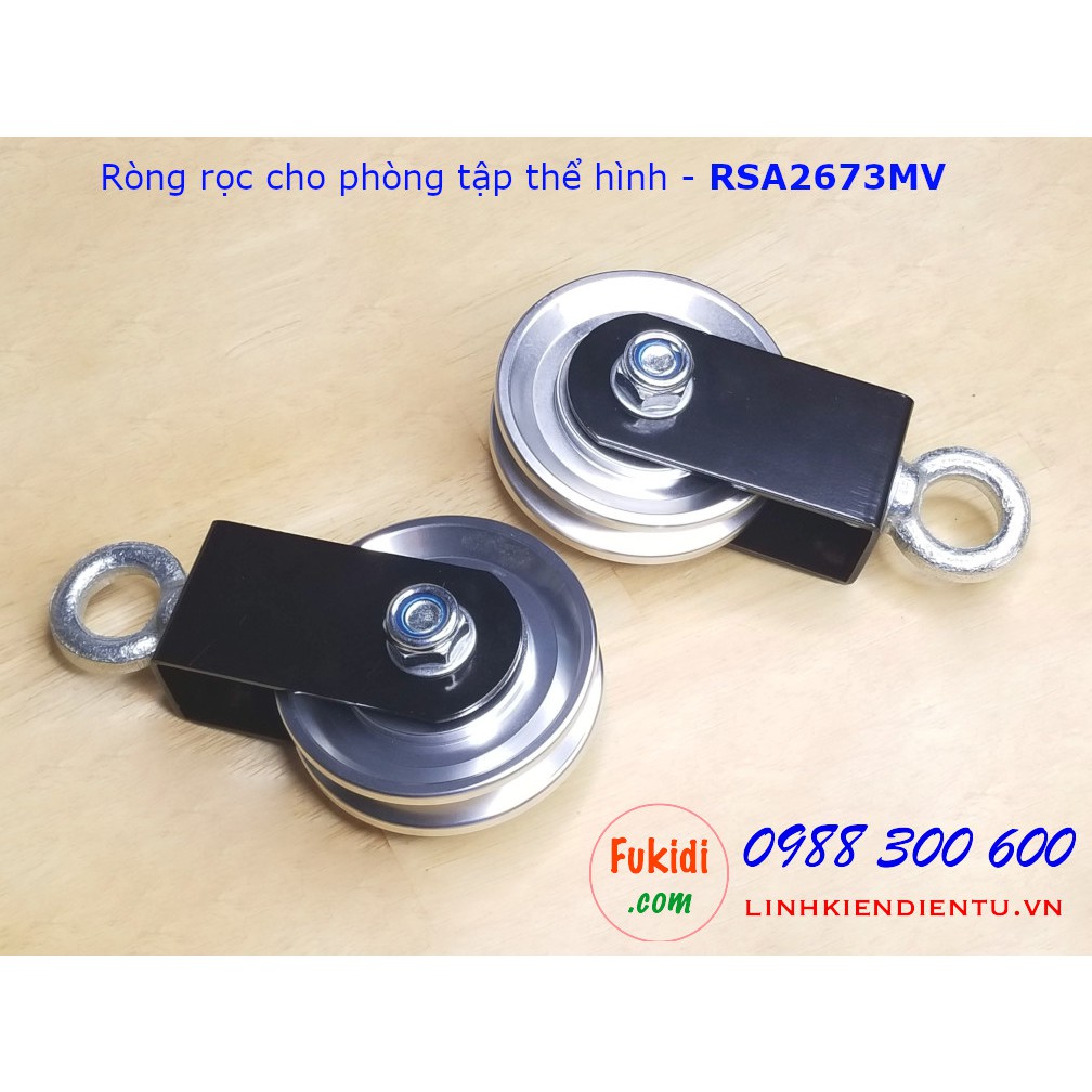 Ròng rọc tập thể thao, ròng rọc phòng gym, bánh xe nhôm 26x73mm - RSA2673MV