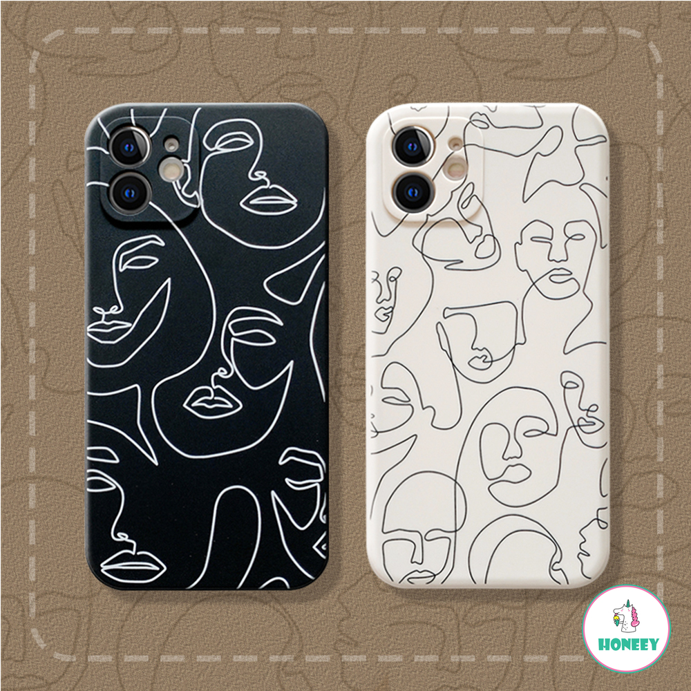 Ốp Điện Thoại Tpu Họa Tiết Hình Mặt Người Trừu Tượng Thời Trang Cho Iphone 12 11 Pro Max X Xs Max Xr 8 7 | BigBuy360 - bigbuy360.vn
