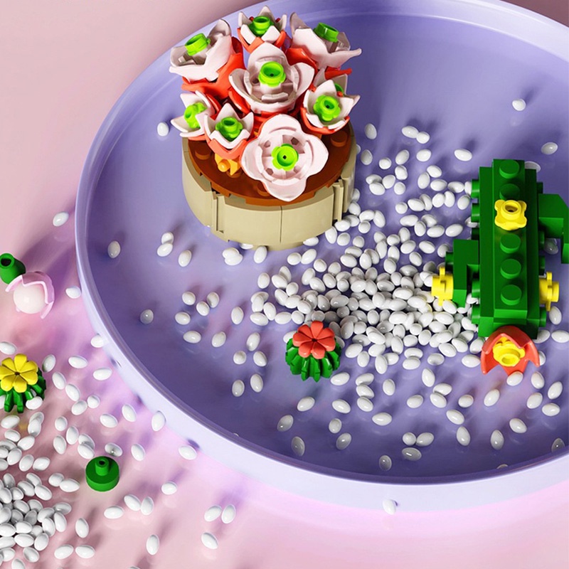 Khối Đồ Chơi Xây Dựng Hoa Cây Bonsai / Khối Mù / Đồ Chơi Nén / Để Bàn Trang Trí Sáng Tạo / Quà Tặng Cho Trẻ Em
