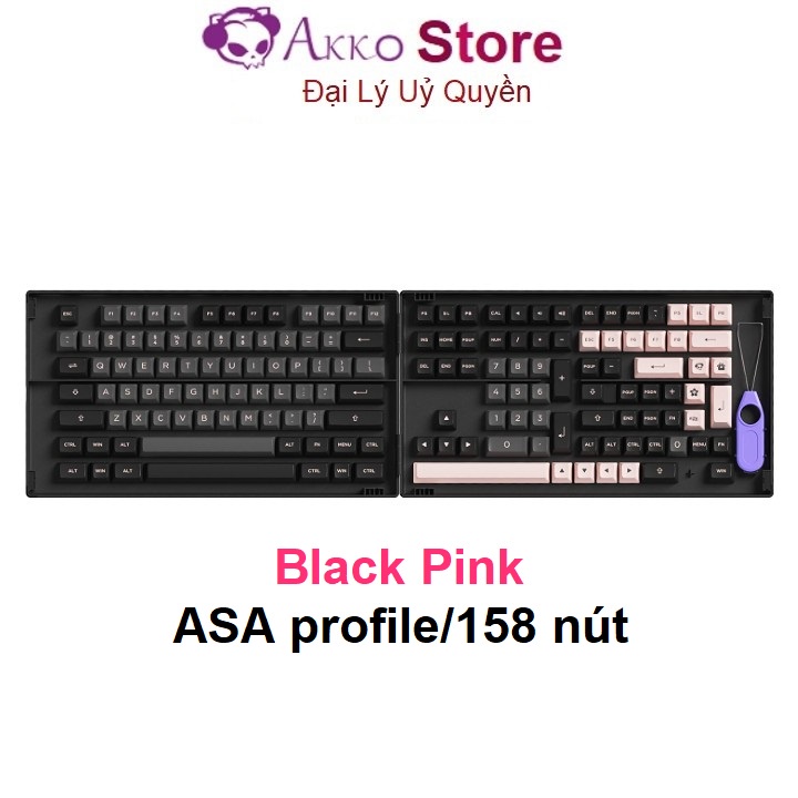 Bộ nút phím cơ AKKO Keycap set – Black Pink
