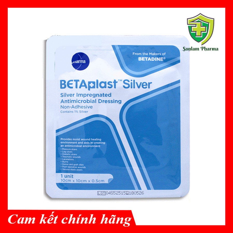 Miếng Dán Băng Vết Thương Betaplast SILVER - 1 Miếng 10x10cm