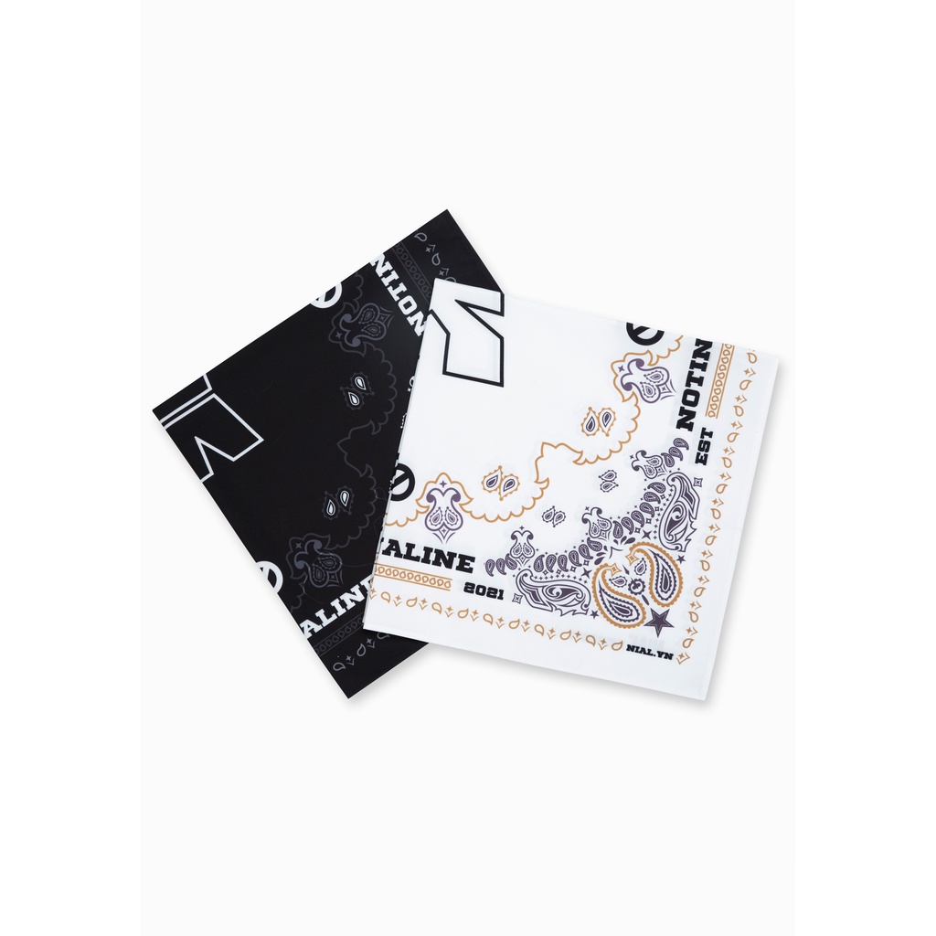 Set 2 khăn bandana màu Trắng - Đen Ver.2
