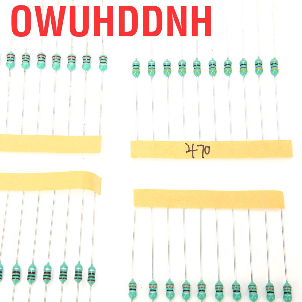 (Hàng Mới Về) Set 120 Điện Trở Định Vòng Nhiều Màu Sắc 1 / 4w Cho Các Thiết Bị Điện Tử