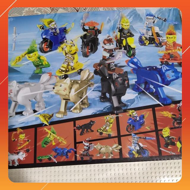 Đồ Chơi Bộ Xếp Hình Ninjago Các Nhân Vật Cùng Xe Moto Và Cửu Vĩ Hồ Ly Siêu Đẹp